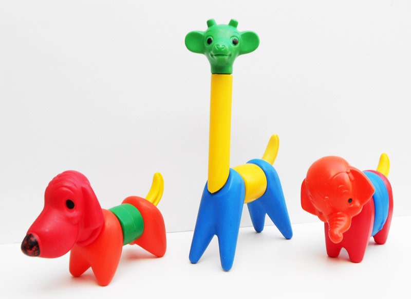 Zoo it yourself Tupperware toy animals vintage