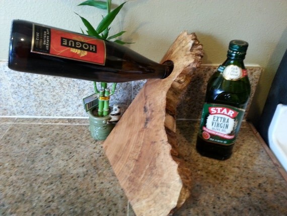 Items Similar To Awsome Live Edge Floating Wine Bottle Display On Etsy 1718