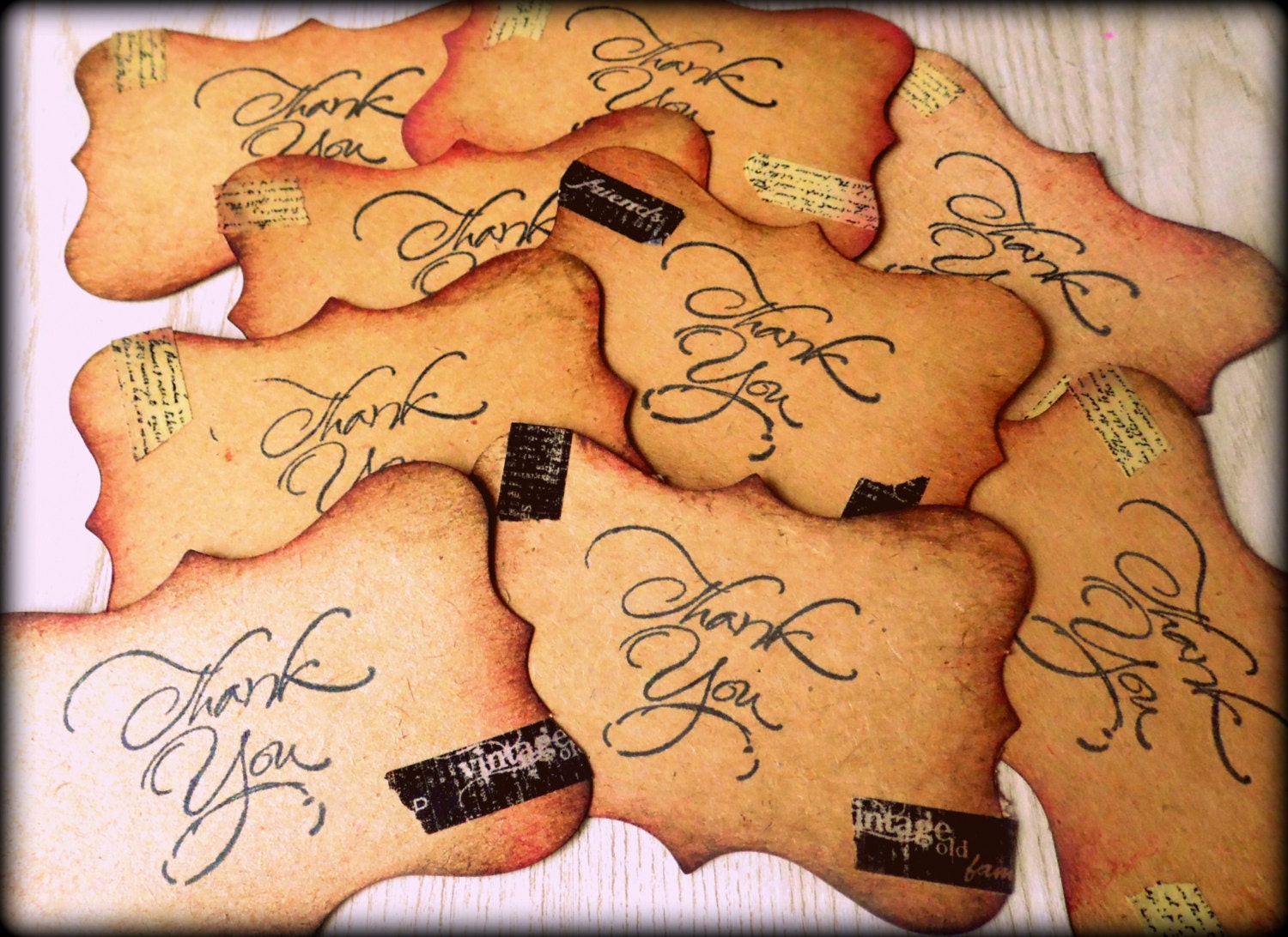 25 Mini Thank You Cards Handmade. FREE by JiannsPerfectTouch