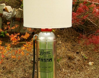 Vintage Pyrene Fire Extinguisher Lamp With Shade