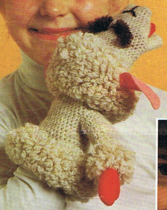 SALE**** Knitting/Crochet Pattern - Lamb Chop Puppet made famous by Shari Lew...