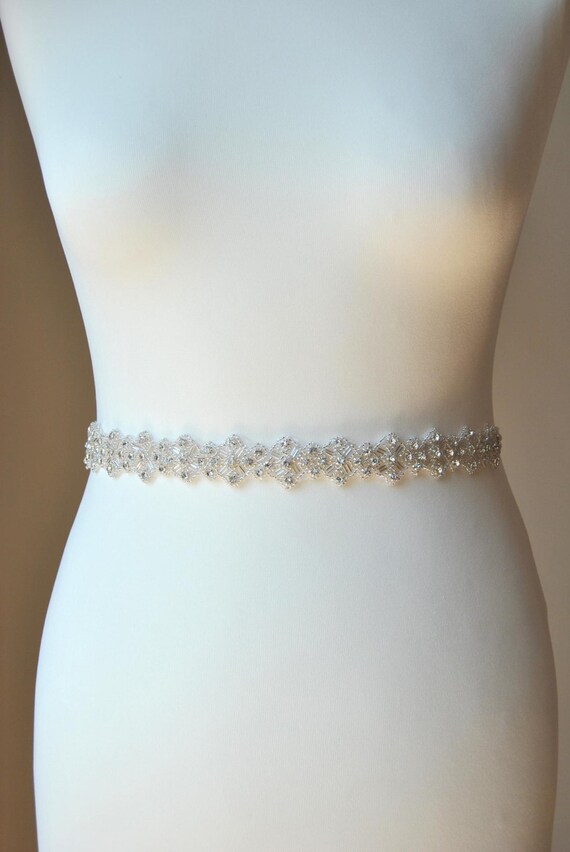 Stunning Crystal Bridal SashWedding Dress Sash Belt