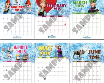 Frozen Printable Month Calendar