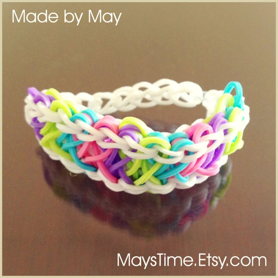 Items similar to Rainbow Loom Bracelet - Taffy Twist - Rainbow Loom ...