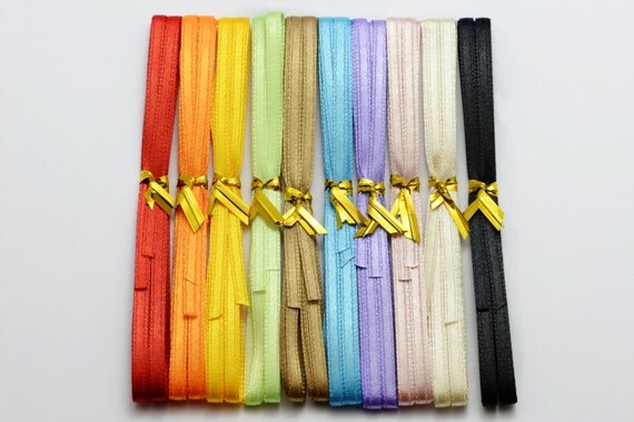 10pcs x 6 Feet Nylon Ribbons in Assorted Colors by SuppliesDirect