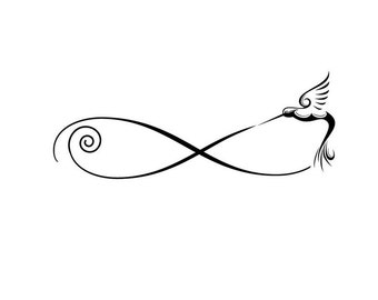 Hummingbird Infinity - Temporary Tattoo