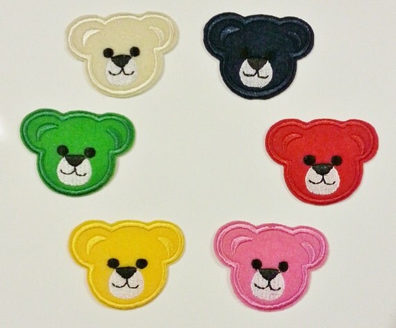 teddy bear embroidered patch