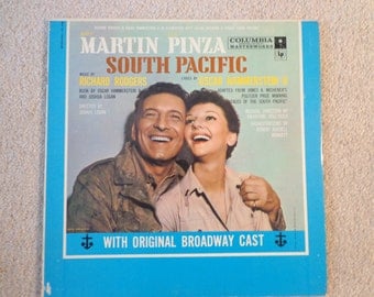 Vintage South Pacific Vinyl Record, Original Broadway Cast, Rodgers and Hammerstein,