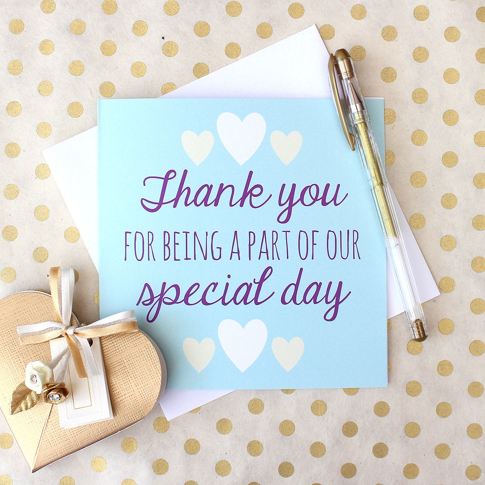 Thank you for being a part of our special day