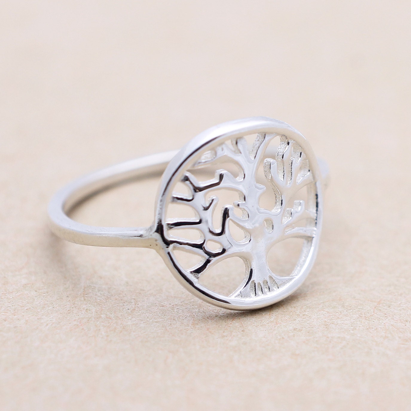 925 Sterling Silver Tree Of Life Ring By Shyshiny On Etsy