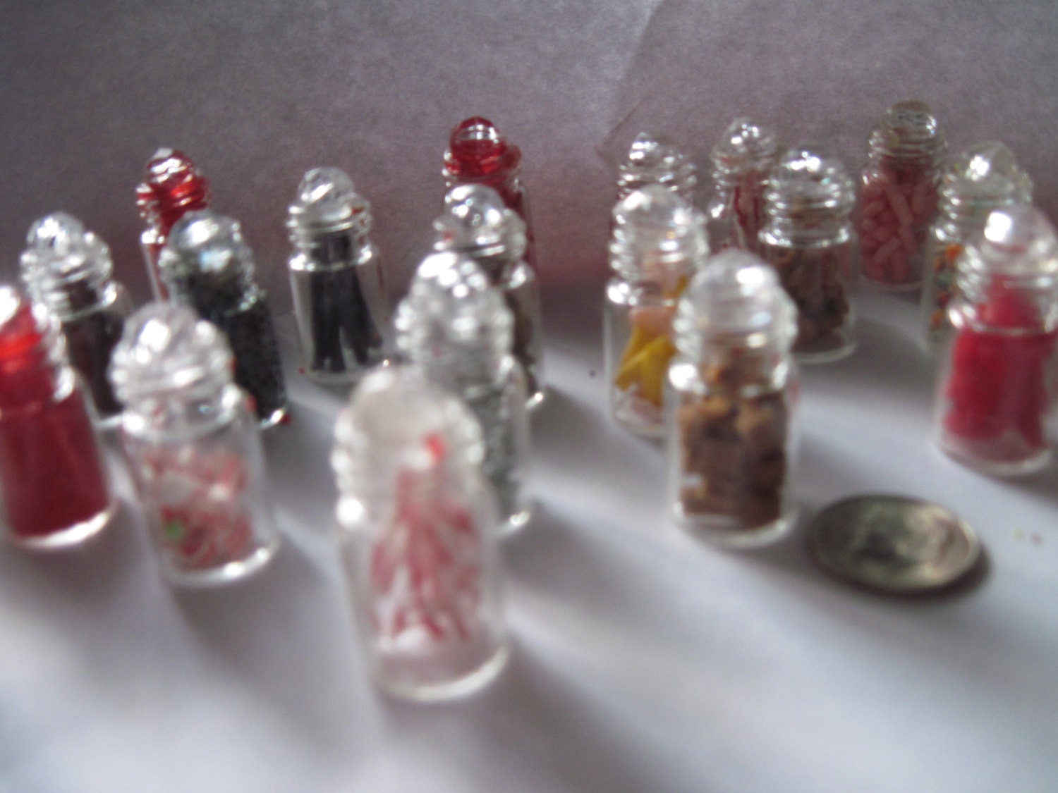 2 Old Fashioned Candy Jars With Candy for by ItsyBitsyOldStuff