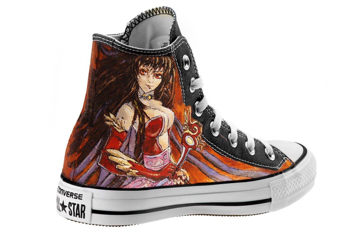Manga Converse ® Anime Warrior Girl Sneakers. Customized