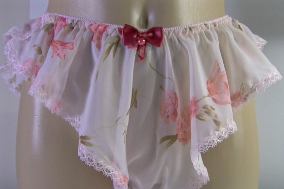 Ruffled Panties Light Pink Pink Flowers Underwear By 1031 2646