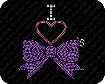Cheerleader Cheerleading Cheer Rhinestone Template Instant Download I Heart Bow's Cheer Bow