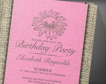 Brown Birthday Party invites