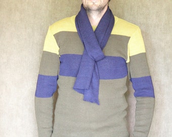 High-quality Natural 100% Linen knitted cardigan-shawl