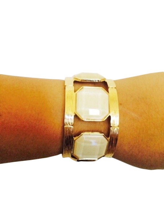 Fitbit Bracelet for Fitbit Flex - EMILY Gold and White Stone Fitbit Bracelet - FREE SHIPPING