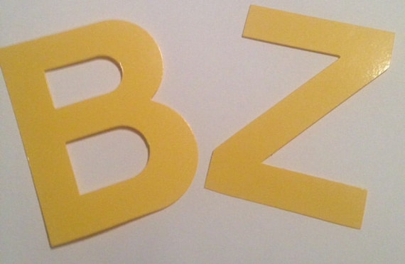 items similar to 4 laminated alphabet die cut bulletin board letters