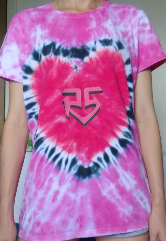 tie dye heart shirts