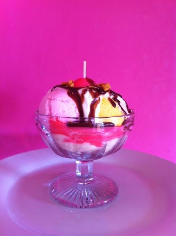 Handmade IceCream Sundae Candle