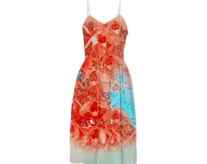 Fragrancy Fashion Summer Dress - Party Dress, Long Dress, Day Dress, Sleeveless Sundress, Braces Floral Dress,Sling Dress, Custom-Made Dress