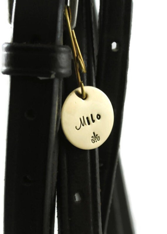 Brass Bridle Or Halter Tag Hand Stamped Pet ID Tag By Luxebuffalo Brass Bridle Or Halter Tag Hand Stamped Pet ID Tag By Luxebuffalo