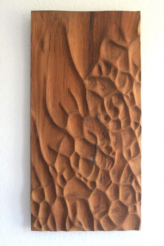 Teak wood wall sculpture