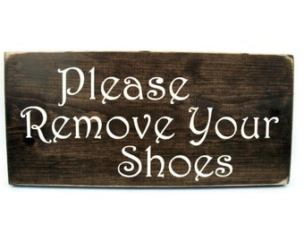 please remove your shoes sign on Etsy, a global handmade and vintage ...