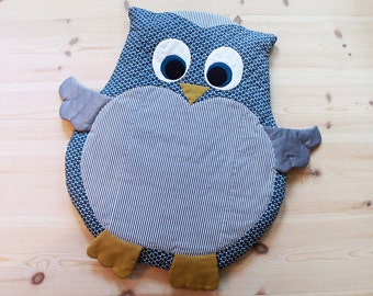 Owl baby mat / play mat / floor cushion DIY tutorial PDF (A4-size) sewing pattern - instant download
