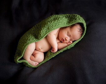 Pea Pod Crochet Photo Prop