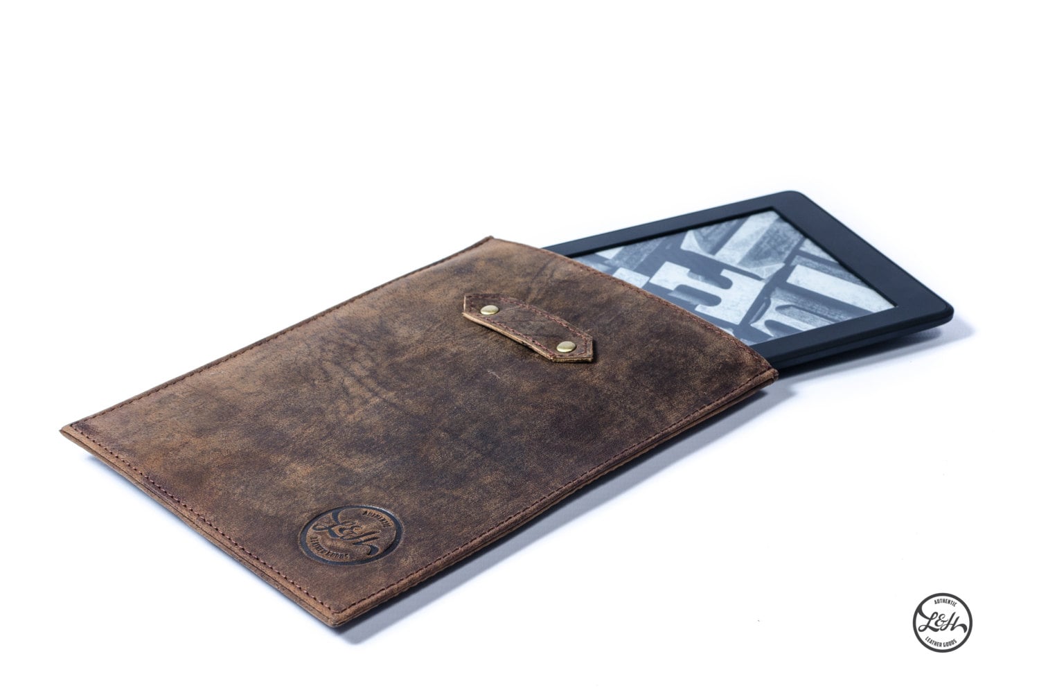 Leather KINDLE PAPERWHITE CASE sleeve cover genuine real brown