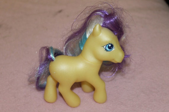 Vintage My Little Pony, Yellow, w Purple,Blue, and White Hair, Toys