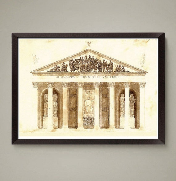 Greek Architecture Drawing ancient greek architectural drawing art print. nice home or Greek Architecture Drawing ancient greek architectural drawing art print. nice home or