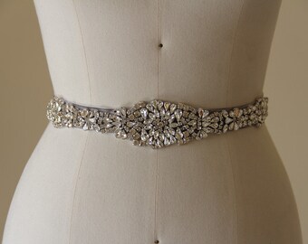 Crystal Wedding Belt, Bridal Accessory made of Crystal Rhinestones, Bridal Belt, Crystal Wedding Belt.