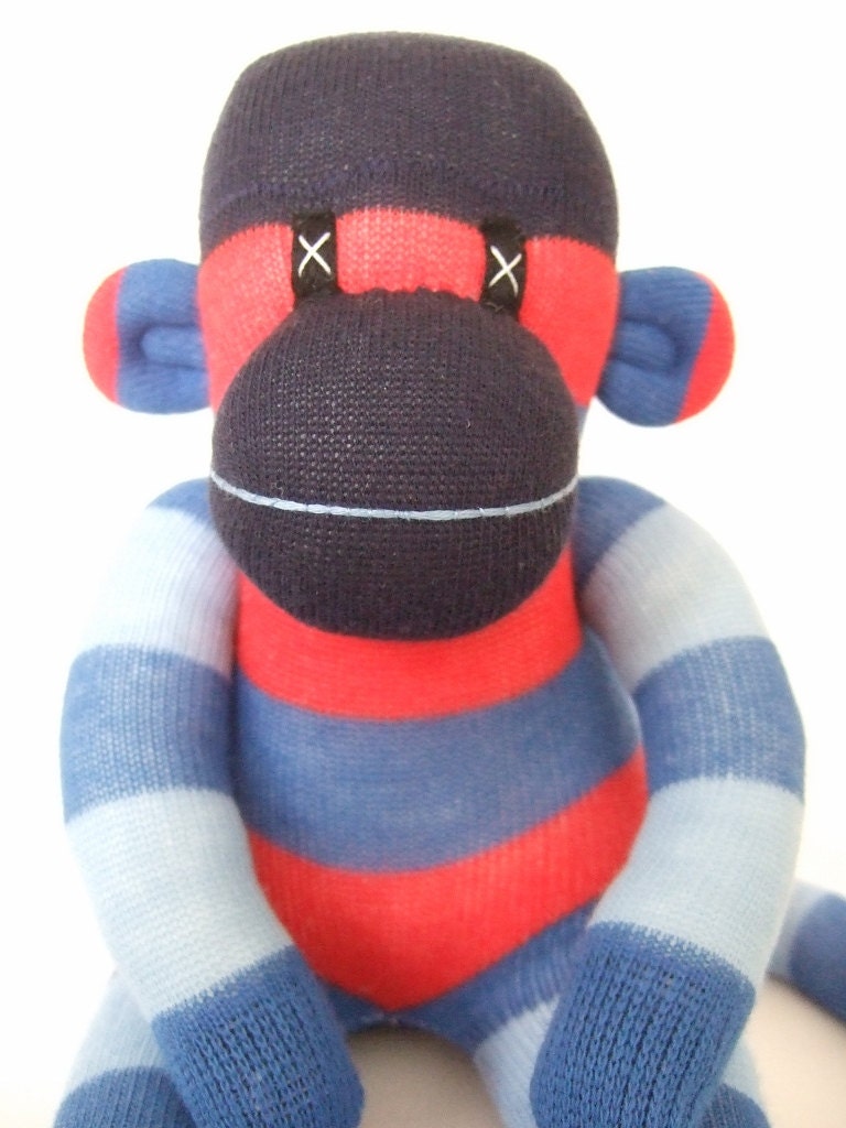 small sock monkey stuffed animal