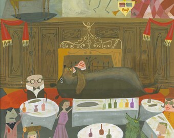 The Livingston Hotel after dark. Limited edition print by Matte Stephens.