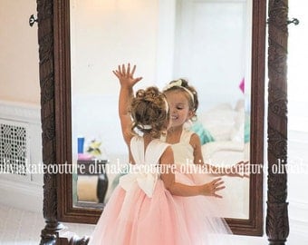 Flower Girl Dress As Seen on Pinterest Blush Peach
