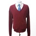Men's Sweater / Vintage Cranberry Red V-Neck Sweater by London Fog / Size XXL