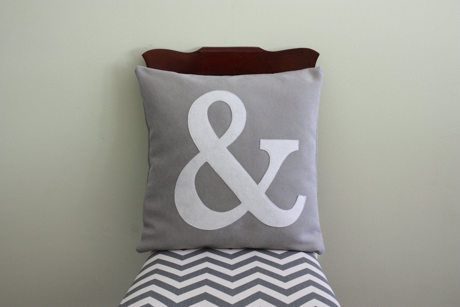 Alphabet Pillow Case Insert // Ampersand Pillow by dirtsastudio