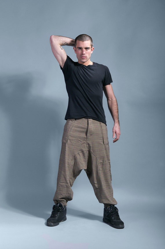 dark brown baggy pants