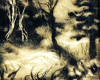 Wool picture. Waldorf inspired wool painting