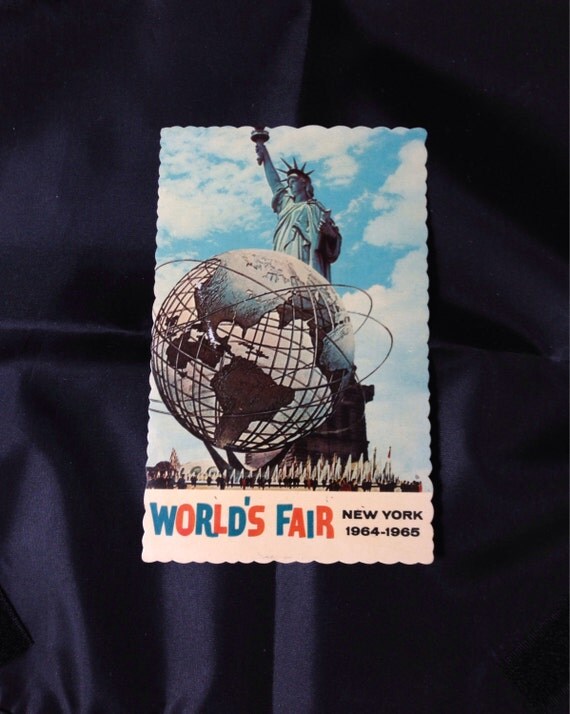 New York World's Fair Postcard Souvenir 19641965 by Cherylscache