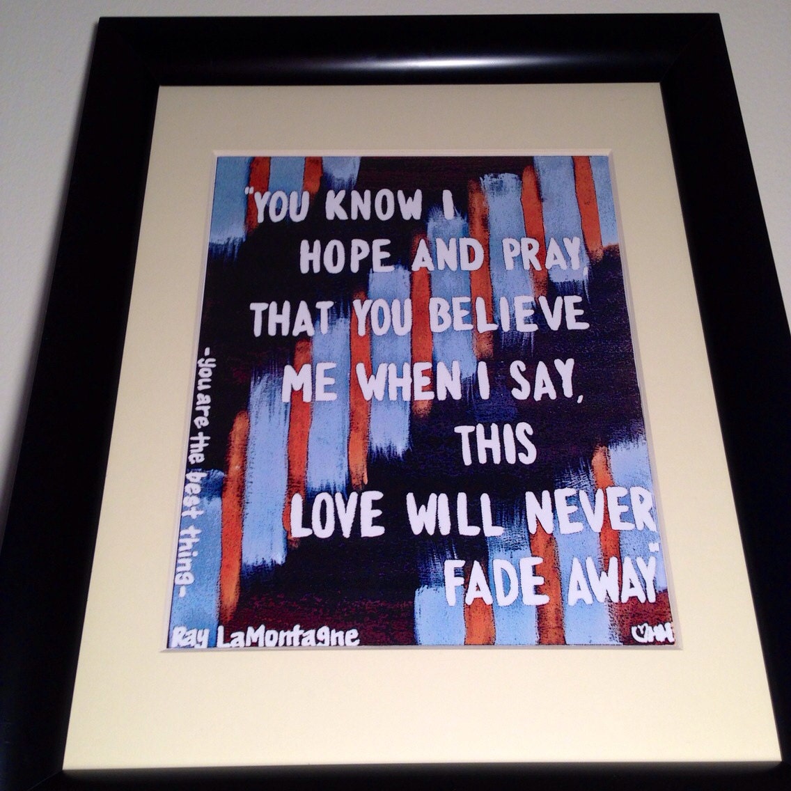 SALE Ray LaMontagne Lyrics Print // You are the Best thing