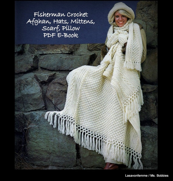 Crochet Book Aran Patterns - PDF 0321106 - Afghan Hats Scarf Mittens ...