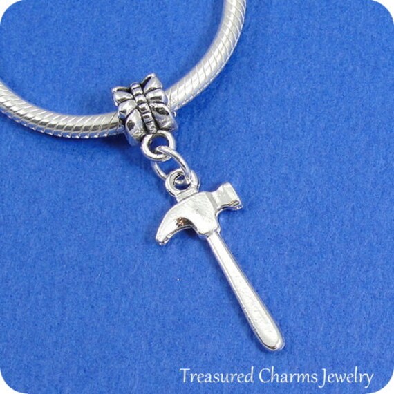 Carpenter Hammer European Dangle Bead Charm by treasuredcharms
