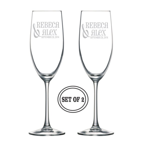 Champagne Glasses Wedding Gift Personalized Toasting Glasses Engraved ...