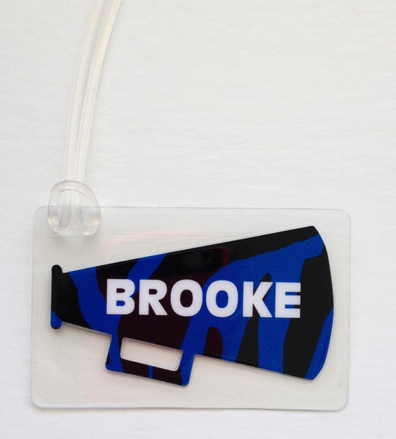 Cheer Bag Tag Zebra Cheer Bag Tag Cheer Megaphone Bag Tag