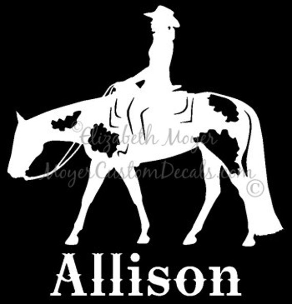 Western Pleasure Paint Horse Rider Vinyl Decal Sticker YOU