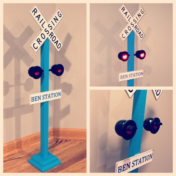 Personalized Railroad Crossing Train Sign Train by ElleryDesigns