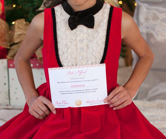 Santa's Nice List Certificate - North Pole Certified - Printable and Editable Nice List Certificate Il_570xn
